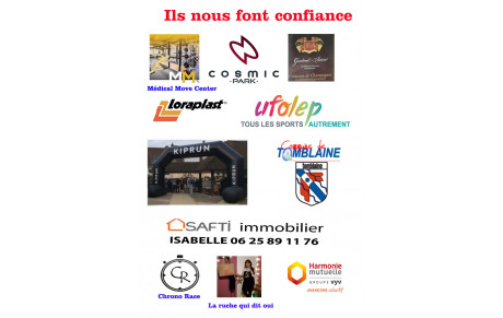 Les partenaires de TSL pour La Tomblainoise 2025